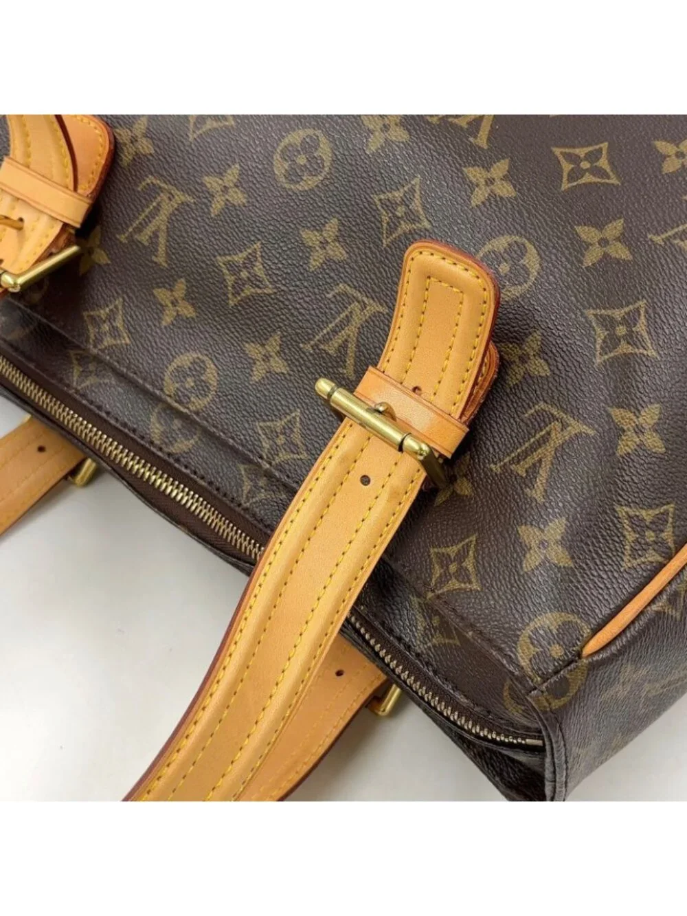 Louis Vuitton Multiplicity Monogram Leather Brown Light Handbag Gold